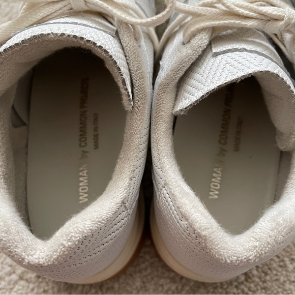 NWT and Box Woman by Common Projects White Leather Woven Track Sneakers 9 / 39 - Picture 8 of 8